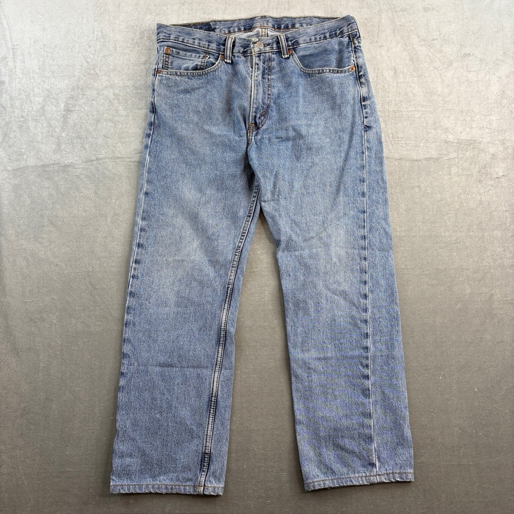Vintage Levi's 505 Men's Straight Jeans in Light Blue Wash